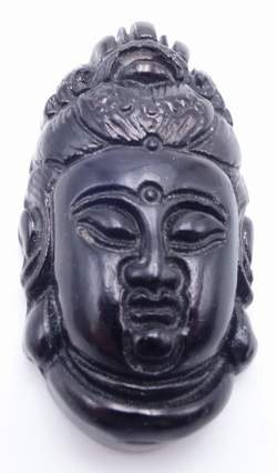 Finely Crafted Black Onyx Carved Buddha Pendant