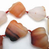 Huge 5 Beautiful Matte Finish Sardonyx Agate Nugget Beads