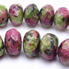 Glamorous Faceted Ruby Zoisite Rondelle Beads