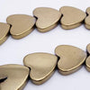47 Lovely Gold Hematite Heart Beads