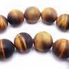 Beautiful Matte 12mm Tiger Eye Bead String