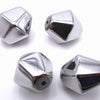 Large Silver Bicone Hematite Bead Spacers