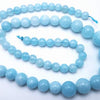 Gorgeous Light Aquamarine Blue Graduated Malay Jade Beads