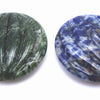 Exquisite Hand Carved Green Tree Agate or Sodalite Focal Beads