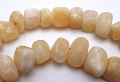 Beautiful Matte Butter Scotch Yellow Calcite Nugget Beads