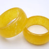 Gorgeous Natural Plain Yellow Agate Ring