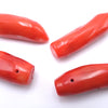 5 Long Bright Orange Sea Bamboo Coral Spike Beads