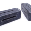 Big Frosted Carved Back Onyx Rectangle Tube Beads