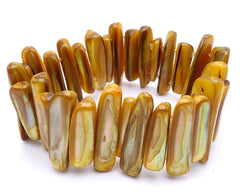 Gorgeous Gold Shell Bead Bracelet