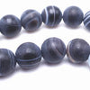 Devil Black Banded Matte Agate - 8mm or 6mm
