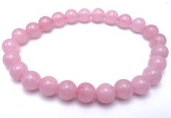 8mm Rose Quartz Power Bead Bracelet - For Unconditional Love!