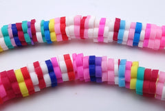 Beautiful Mixed Summer Colour Fimo Clay Flower Beads