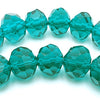 Faceted Tael Blue 8mm Rondelle Glass Beads
