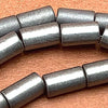 Slim Matte Hematite Tube Beads