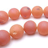 Gorgeous Matte 8mm Rusty Orange Electroplated Druzy Agate