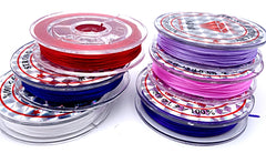 Very Strong Flat Elastic Stretchy Beading Thread - Red, Blue, White, Lavender, Pink or Purple
