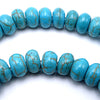 Beautiful Blue Magnesite Howlite Turquoise Rondelle Beads