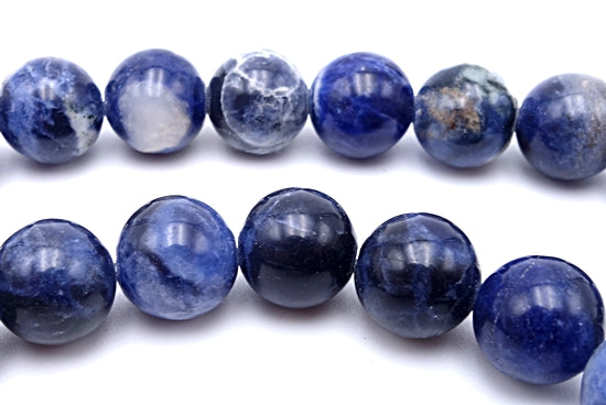 Beautiful Deep Blue Sodalite Round Beads - 6mm or 8mm