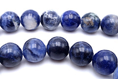 Beautiful Deep Blue Sodalite Round Beads - 6mm or 8mm