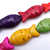 Large Medley of Colour Turquoise Summer Fish  Shape Beads