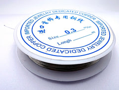 Silver-Colour 0.3 Copper Jewellery Wire - 20 meters, Guage 28