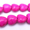 Sensuous Rose Pink Howlite Heart Beads - 12mm x 12mm