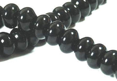 Egyptian Black Onyx Rondelle Bead Strand-8mm