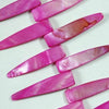 51 Unusual Deep Pink  Mother-of-Pearl Icicle Beads - Large 35mm