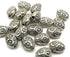 25 Small Sunflower Tibetan Silver Oval Bead Spacers - 18mm x 4mm