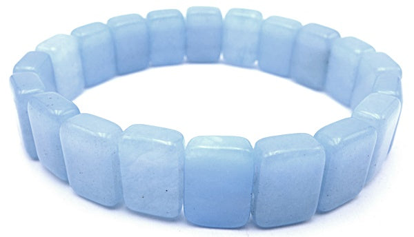 Elegant Aquamarine Jade Rectangle Bracelet