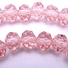 65 Gleaming Faceted Champaign Glass Beads - 8mm x 6mm