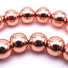 80 Dramatic 6mm Rose-Gold Hematite Beads