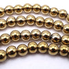 100 Eye-Catching Goldenrod-Gold Hematite 4mm Beads