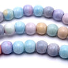 112 Pastel Blue & Orange 6mm Anion Oxide Beads - Unusual
