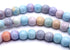 112 Pastel Blue & Orange 6mm Anion Oxide Beads - Unusual