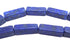 28 Long Deep Blue & Gold Lapis Cuboid Rectangle Beads - 12mm x 4mm