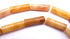 28 Long Autumn Yellow-Brown Jade Tube Beads - 12mm x 4mm