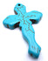 2 Large 44mm Blue Howlite Celtic Cross Pendants