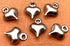 20 Tiny Dull Stainless Steel Heart Pendants or Charms - 7mm