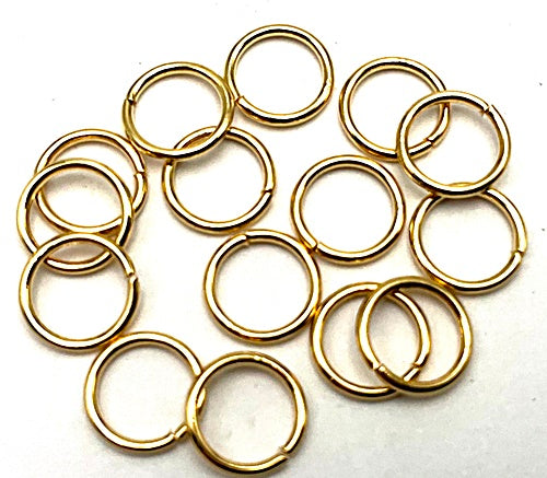 50 Real 18K Gold Plated 6mm Jump Rings