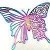 2 Large 30mm Flat Purple Stainless Steel Butterfly Pendants - Unusual!