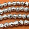 86 Eye-catching Bright Silver Electro-Plated Lava 4mm Beads