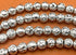 86 Eye-catching Bright Silver Electro-Plated Lava 4mm Beads