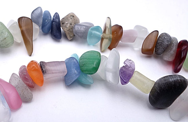 Colouful Rainbow Catseye Bead Chip Beads