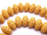21 Huge 16mm Golden Yellow Lava Rondelle Beads