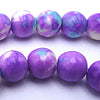 Lovely Lilac, White and Blue 6mm Rainflower Stone Beads
