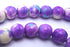 Lovely Lilac, White and Blue 6mm Rainflower Stone Beads