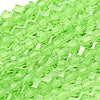 92 Faceted Bicone  peridot Green 4mm Glass Beads