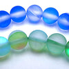Matte Rainbow Mystic Crystal 6mm Beads - Blue or Green