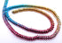 190 Dramatic Rainbow Graduated Hematite Rondelle Beads - Unusual!